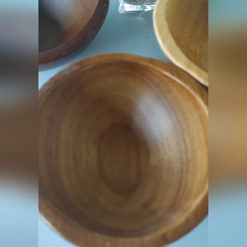 Hearth & Hand Rubberwood Bowl 3 Pieces Mini Style Boho Farmhouse